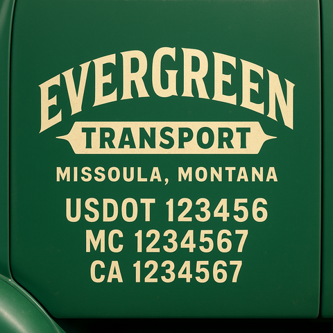 Truck Door Decal Lettering Sticker Signs | Add Your Info - Create Your Own Semi-Truck Door Signs