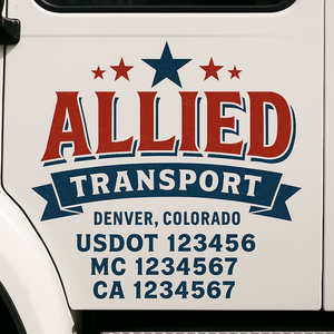 Truck Door Decal Lettering Sticker Signs | Add Your Info - Create Your Own Semi-Truck Door Signs