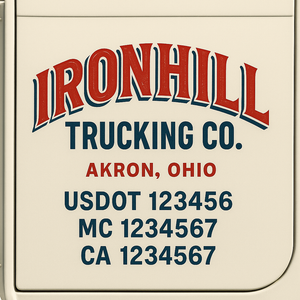 Truck Door Decal Lettering Sticker Signs | Add Your Info - Create Your Own Semi-Truck Door Signs
