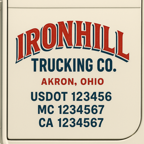 Truck Door Decal Lettering Sticker Signs | Add Your Info - Create Your Own Semi-Truck Door Signs