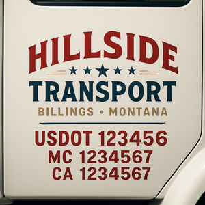 Truck Door Decal Lettering Sticker Signs | Add Your Info - Create Your Own Semi-Truck Door Signs