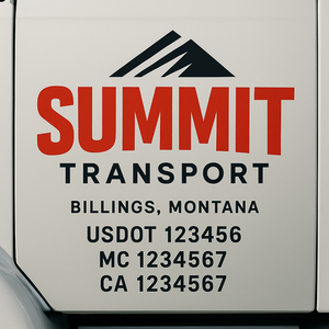 Truck Door Decal Lettering Sticker Signs | Add Your Info - Create Your Own Semi-Truck Door Signs