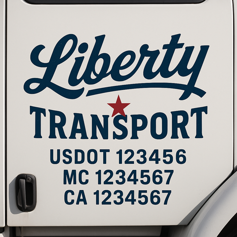 Truck Door Decal Lettering Sticker Signs | Add Your Info - Create Your Own Semi-Truck Door Signs