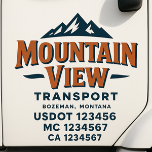Truck Door Decal Lettering Sticker Signs | Add Your Info - Create Your Own Semi-Truck Door Signs
