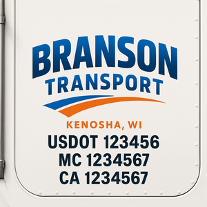 Truck Door Decal Lettering Sticker Signs | Add Your Info - Create Your Own Semi-Truck Door Signs