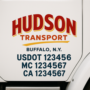 Truck Door Decal Lettering Sticker Signs | Add Your Info - Create Your Own Semi-Truck Door Signs