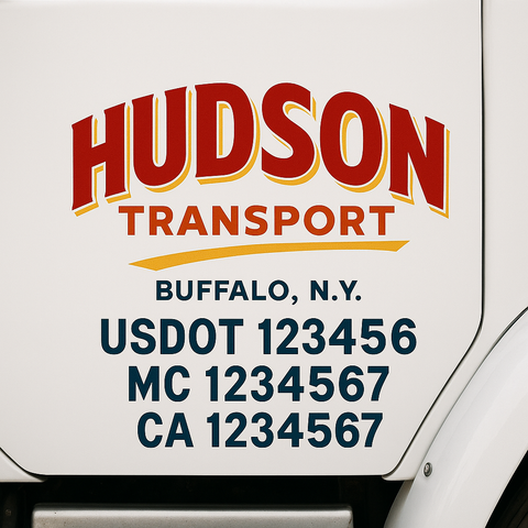 Truck Door Decal Lettering Sticker Signs | Add Your Info - Create Your Own Semi-Truck Door Signs