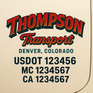 Truck Door Decal Lettering Sticker Signs | Add Your Info - Create Your Own Semi-Truck Door Signs