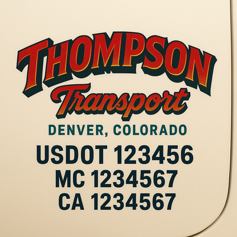 Truck Door Decal Lettering Sticker Signs | Add Your Info - Create Your Own Semi-Truck Door Signs