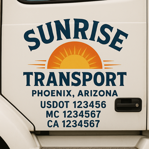 Truck Door Decal Lettering Sticker Signs | Add Your Info - Create Your Own Semi-Truck Door Signs