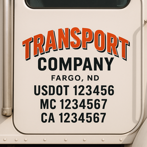 Truck Door Decal Lettering Sticker Signs | Add Your Info - Create Your Own Semi-Truck Door Signs
