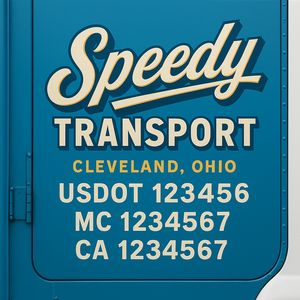 Truck Door Decal Lettering Sticker Signs | Add Your Info - Create Your Own Semi-Truck Door Signs