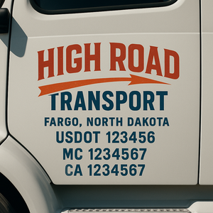 Truck Door Decal Lettering Sticker Signs | Add Your Info - Create Your Own Semi-Truck Door Signs
