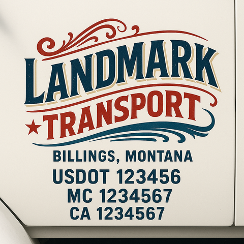 Truck Door Decal Lettering Sticker Signs | Add Your Info - Create Your Own Semi-Truck Door Signs