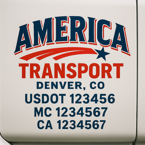 Truck Door Decal Lettering Sticker Signs | Add Your Info - Create Your Own Semi-Truck Door Signs