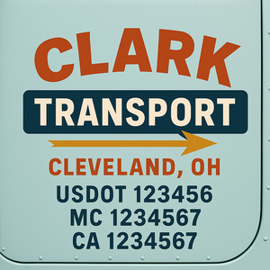 Truck Door Decal Lettering Sticker Signs | Add Your Info - Create Your Own Semi-Truck Door Signs
