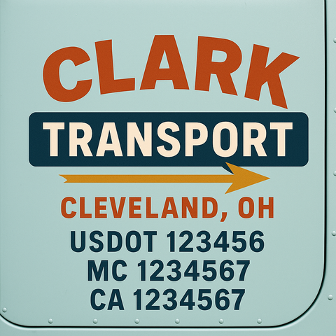Truck Door Decal Lettering Sticker Signs | Add Your Info - Create Your Own Semi-Truck Door Signs