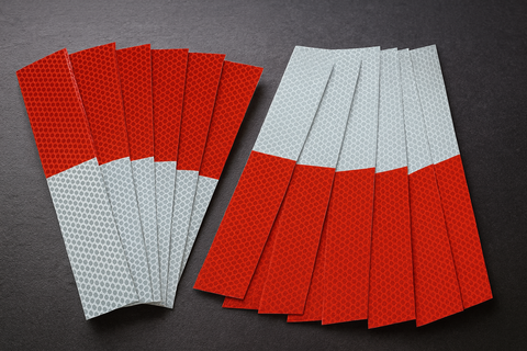 DOT Reflectors | Red & White Reflective Strips | C2 Complaint DOT Reflective Tape Strips