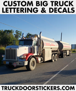 custom big truck lettering and decals