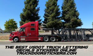 custom usdot truck decal lettering