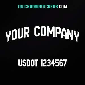 company name decal with usdot regulation number
