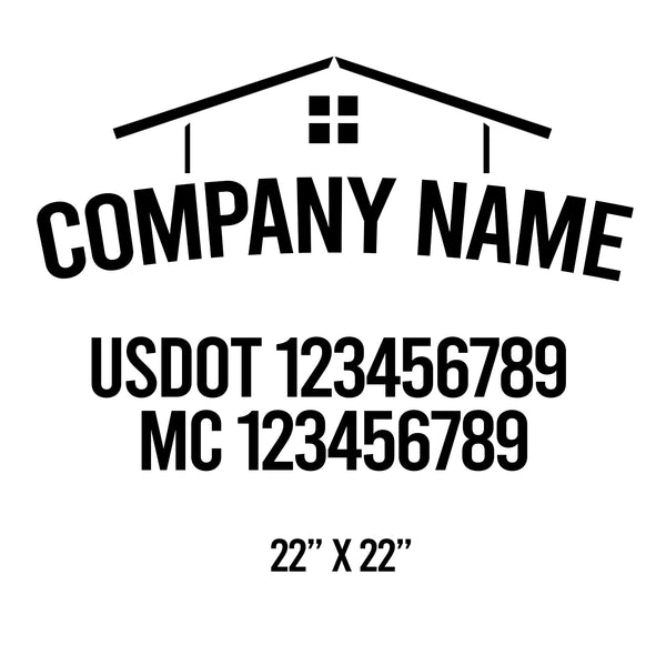 Company Name Truck Door USDOT/MC Constuction Themed Decal (Set of 2)