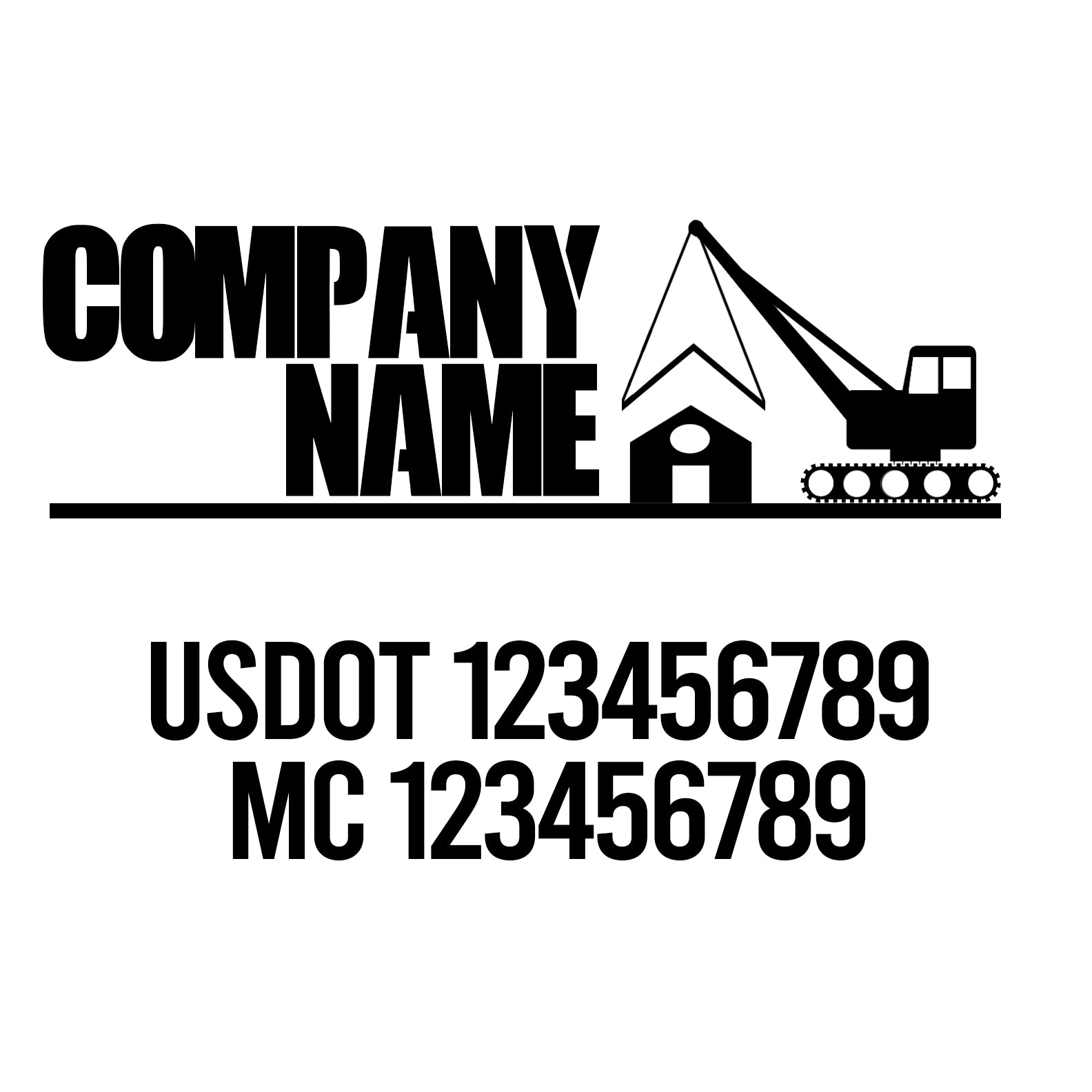 Construction USDOT Decals