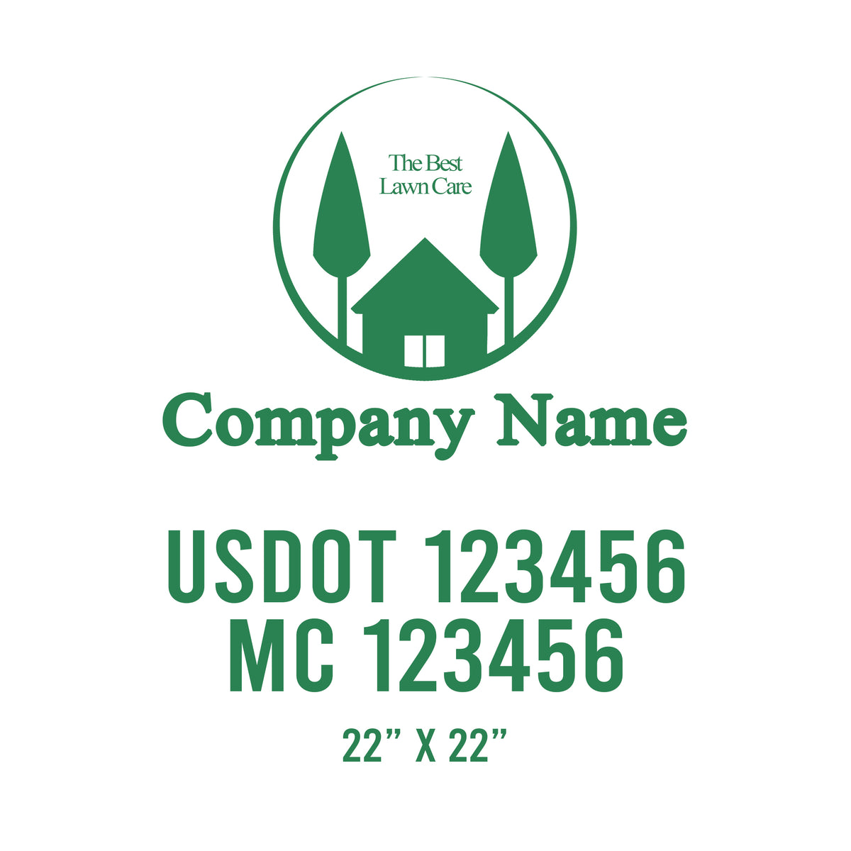 Lawn Care and Landscaping Truck Door Decal Sticker for Business (Set o ...