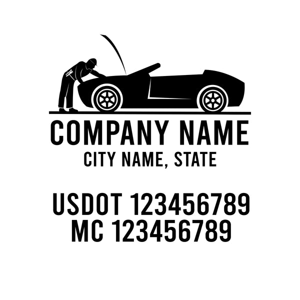 Mechanic USDOT Decals