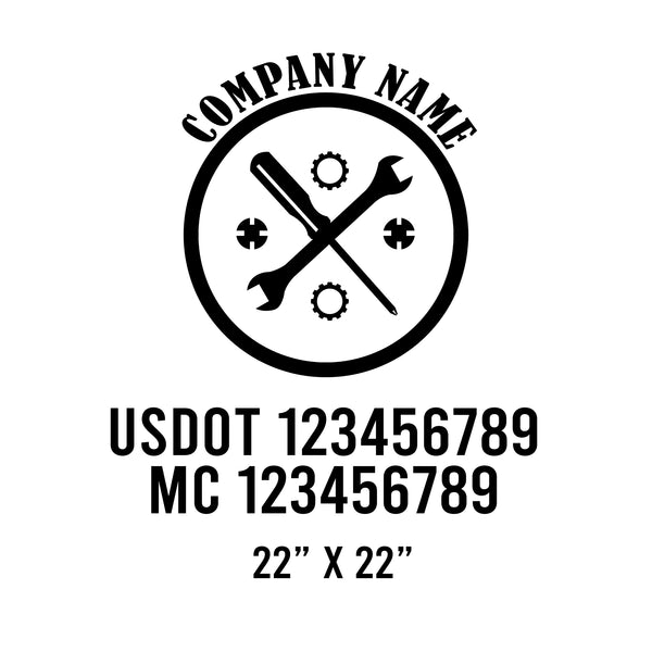 Mechanic USDOT Decals