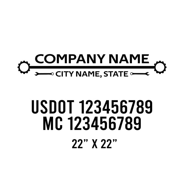 Mechanic USDOT Decals