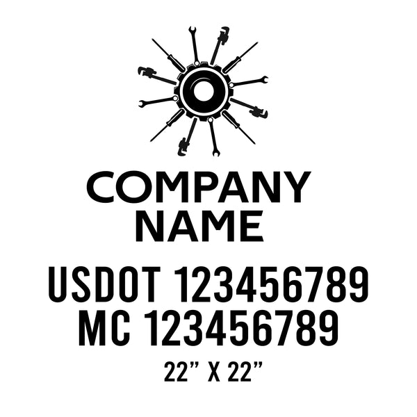 Mechanic USDOT Decals