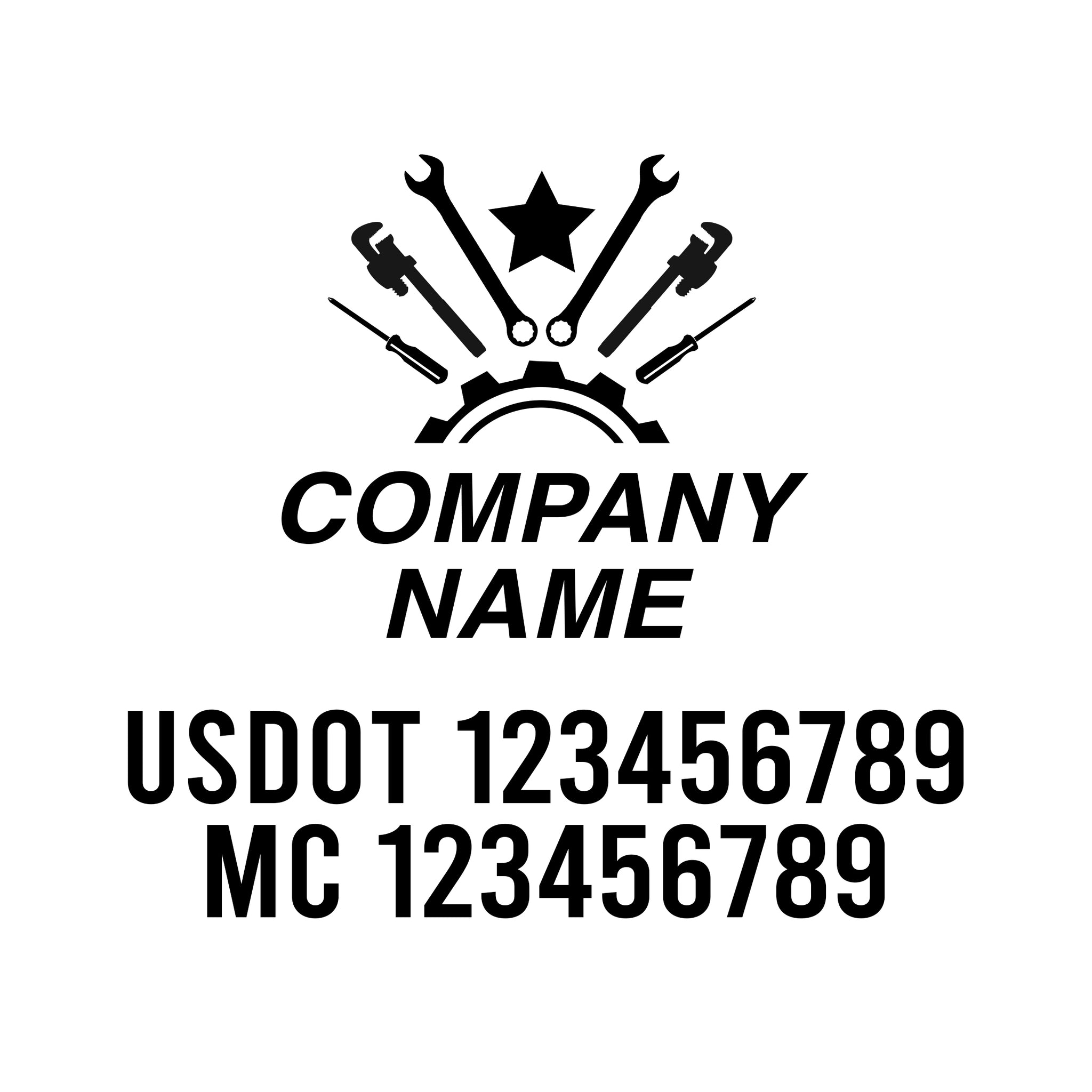 Mechanic USDOT Decals