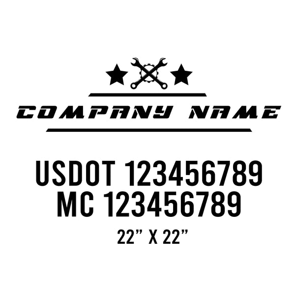 Mechanic USDOT Decals