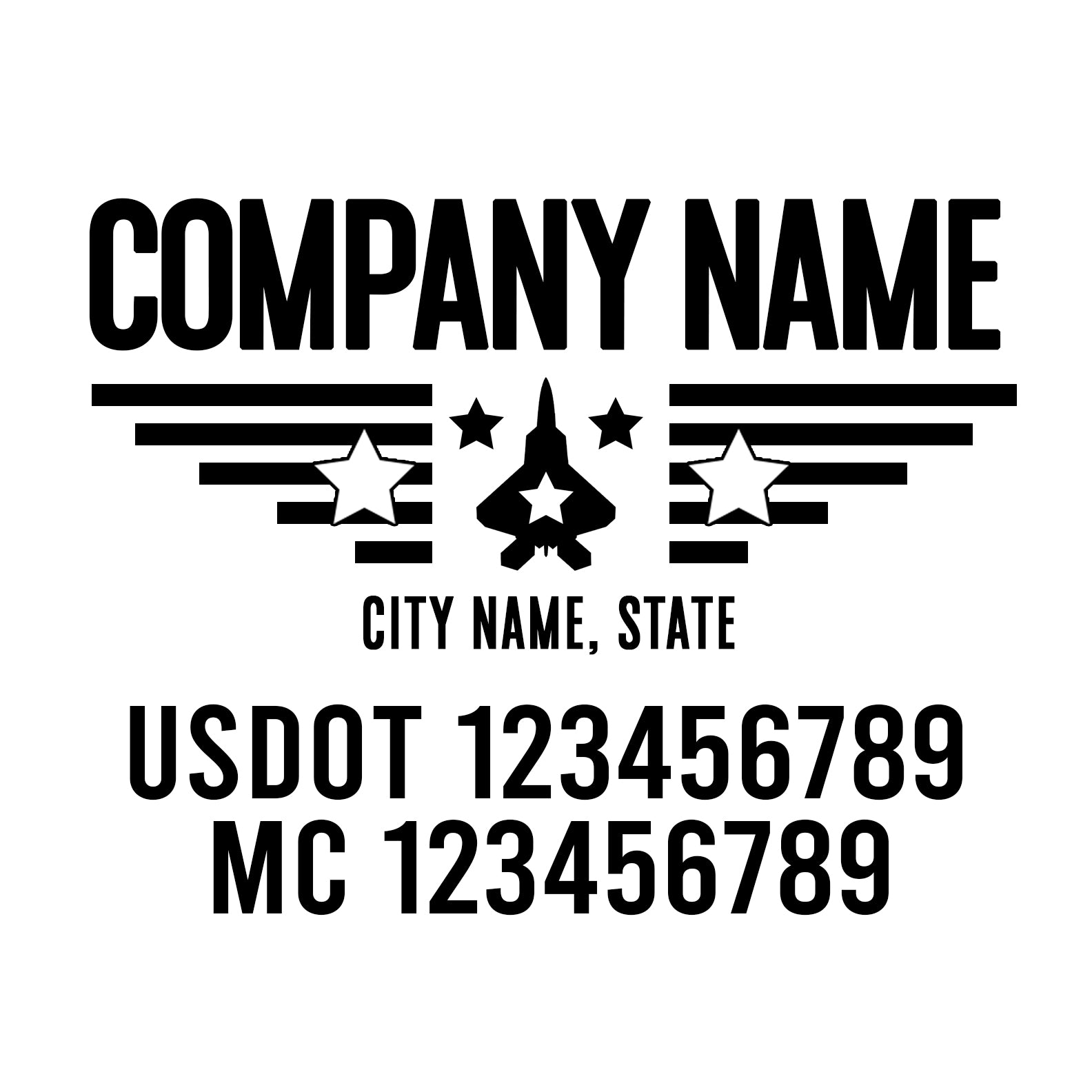 Military USDOT Decals
