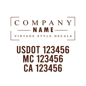 Vintage USDOT Decals