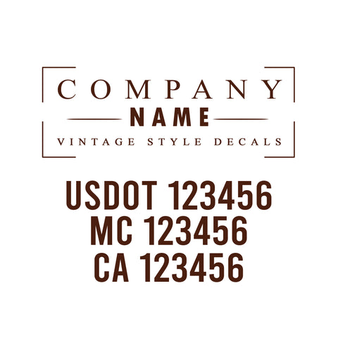 Vintage USDOT Decals