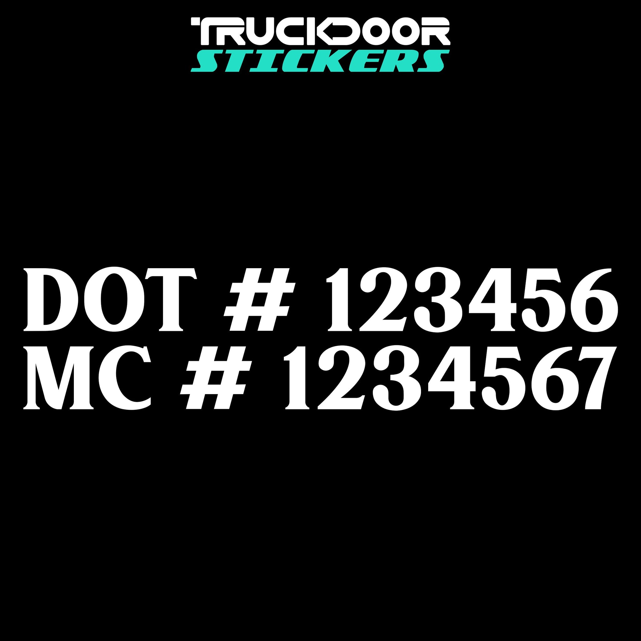 dot & mc number decal sticker