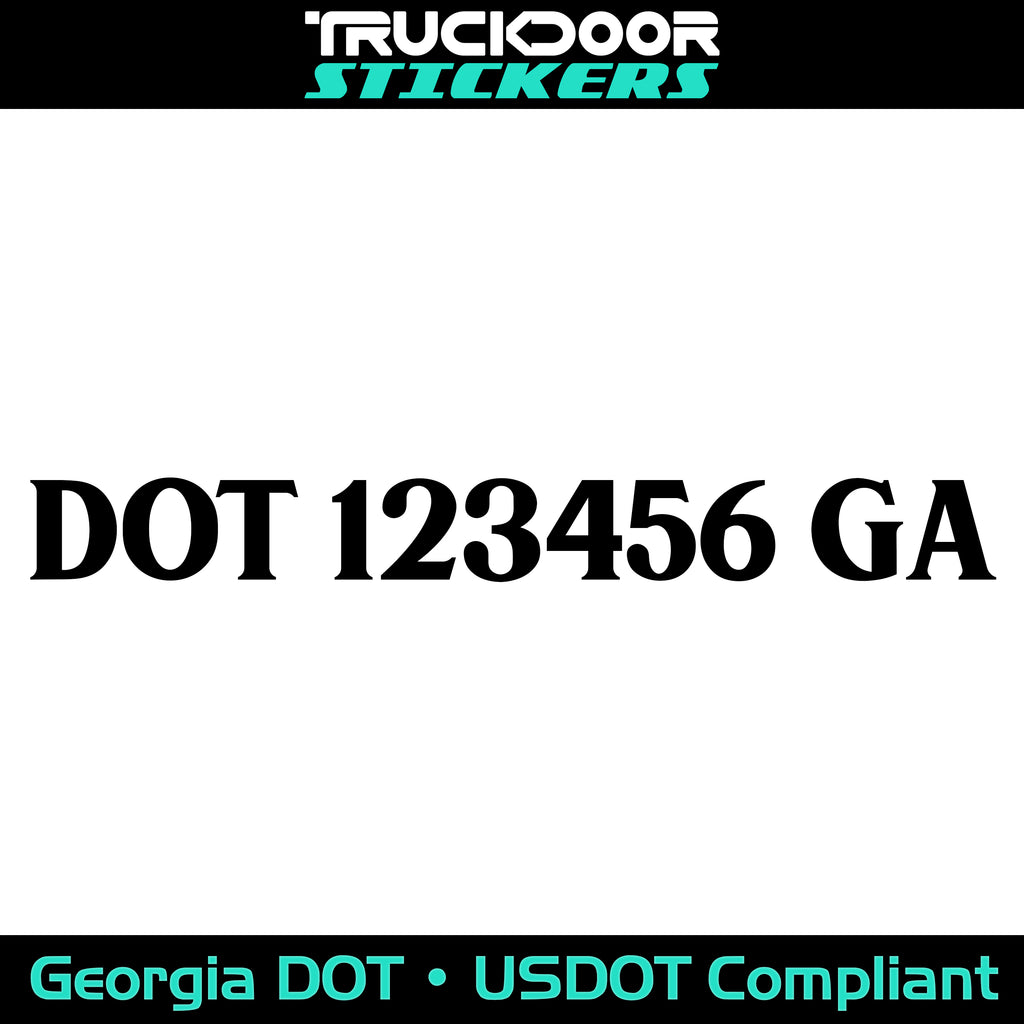 Gdot Sticker USDOT Number Sticker Decal (Georgia) Set of 2 – truckdoorstickers