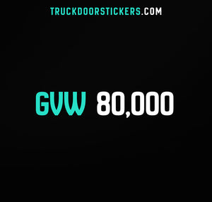 gvw number decal