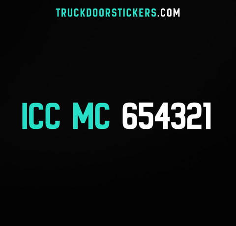 icc mc number decal
