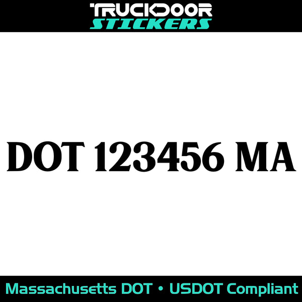 usdot decal sticker Massachusetts