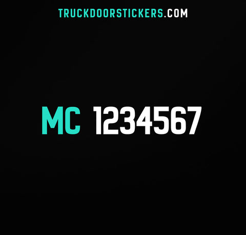 mc number sticker