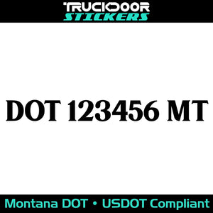 usdot decal Montana