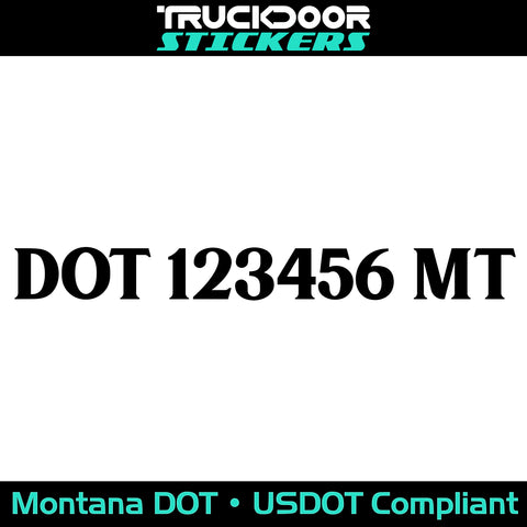 usdot decal Montana