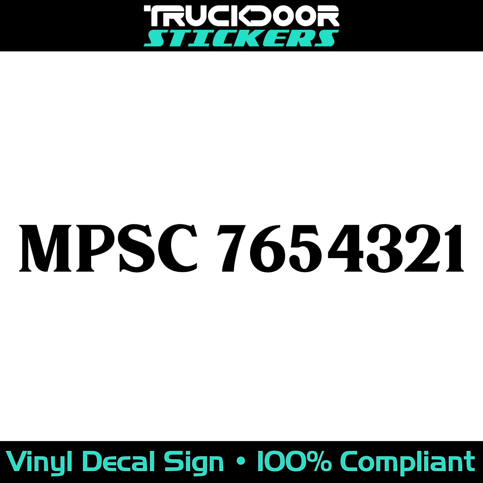 mpsc number sticker