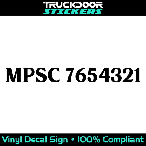 mpsc number sticker