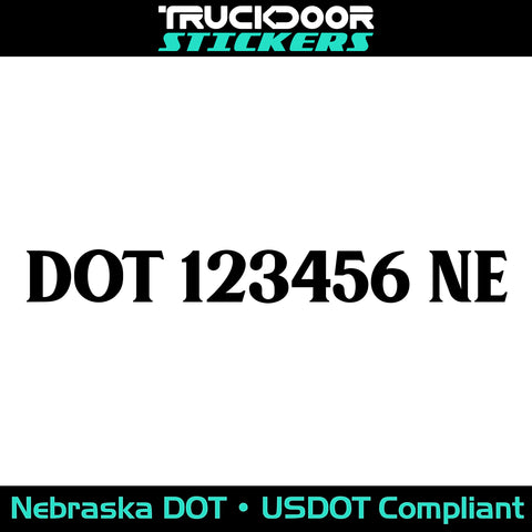 usdot decal Nebraska