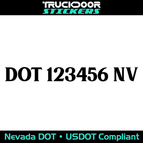 usdot decal Nevada