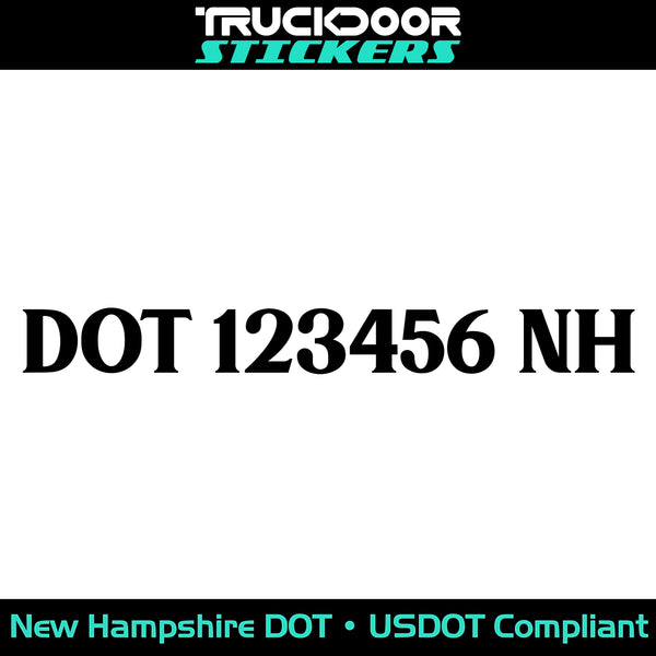 usdot decal New Hampshire